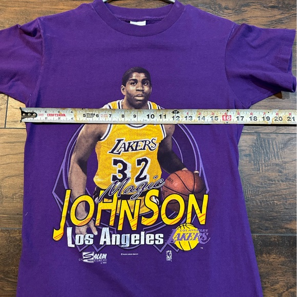 Magic Johnson Los Angeles Lakers NBA Vintage Salem T-Shirt - Picture 5 of 8